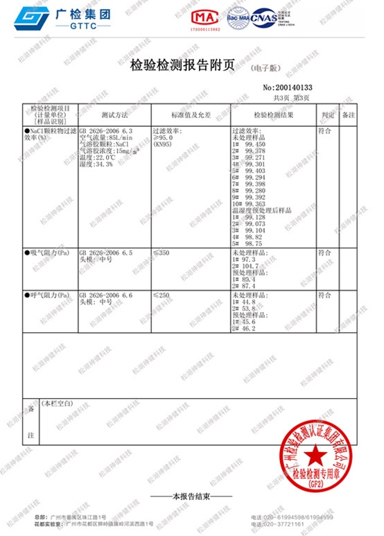 米纤维口罩测试报告02
